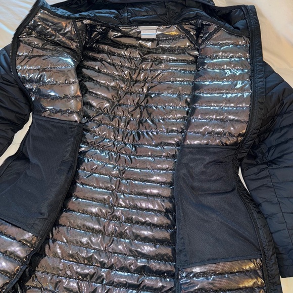 Columbia Women's Powder Lite Midnight Puffer Jacket Black 2X Plus Size - Picture 2 of 11
